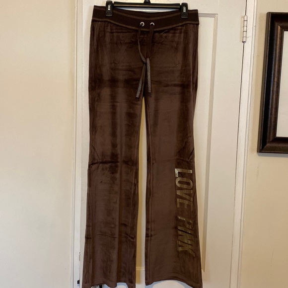 PINK Victoria's Secret Pants - NWOT Victoria’s Secret Pink vintage Y2k brown velour sweat pants size small